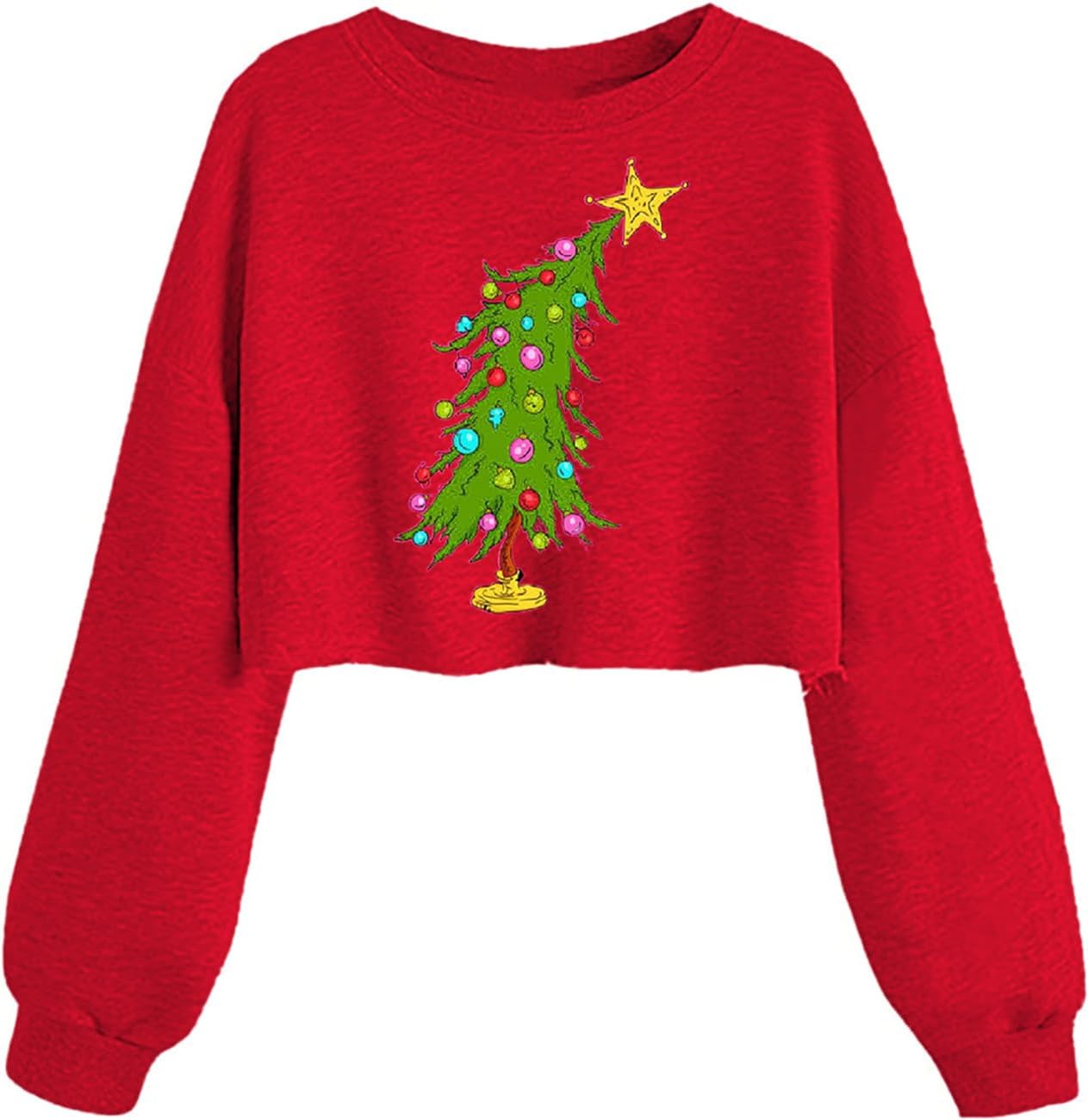 Nakater Festive Funny Crop Sweatshirt
