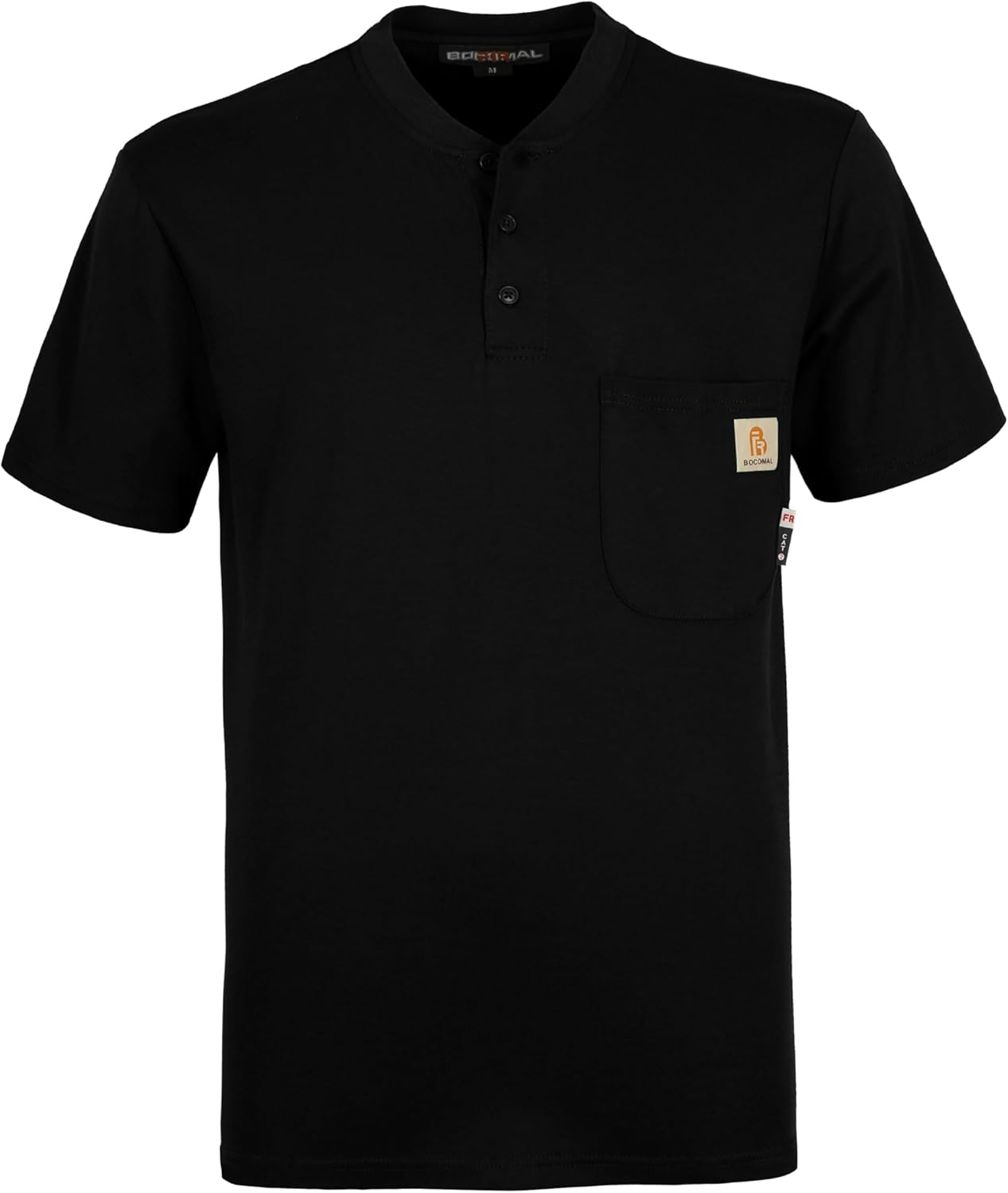 BOCOMAL FR Shirts Flame Resistant Cotton Henley Workwear