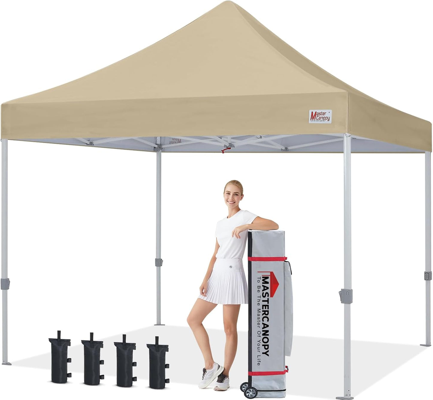 MASTERCANOPY 10x10 Pop Up Canopy Tent for Outdoor Events