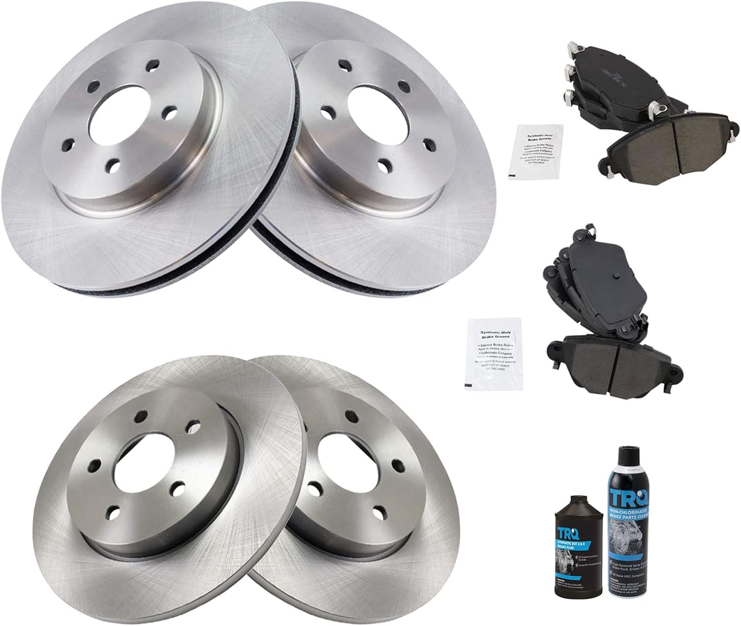 TRQ Brake Pad & Rotor Kit for 2002-2004 Jaguar X-Type