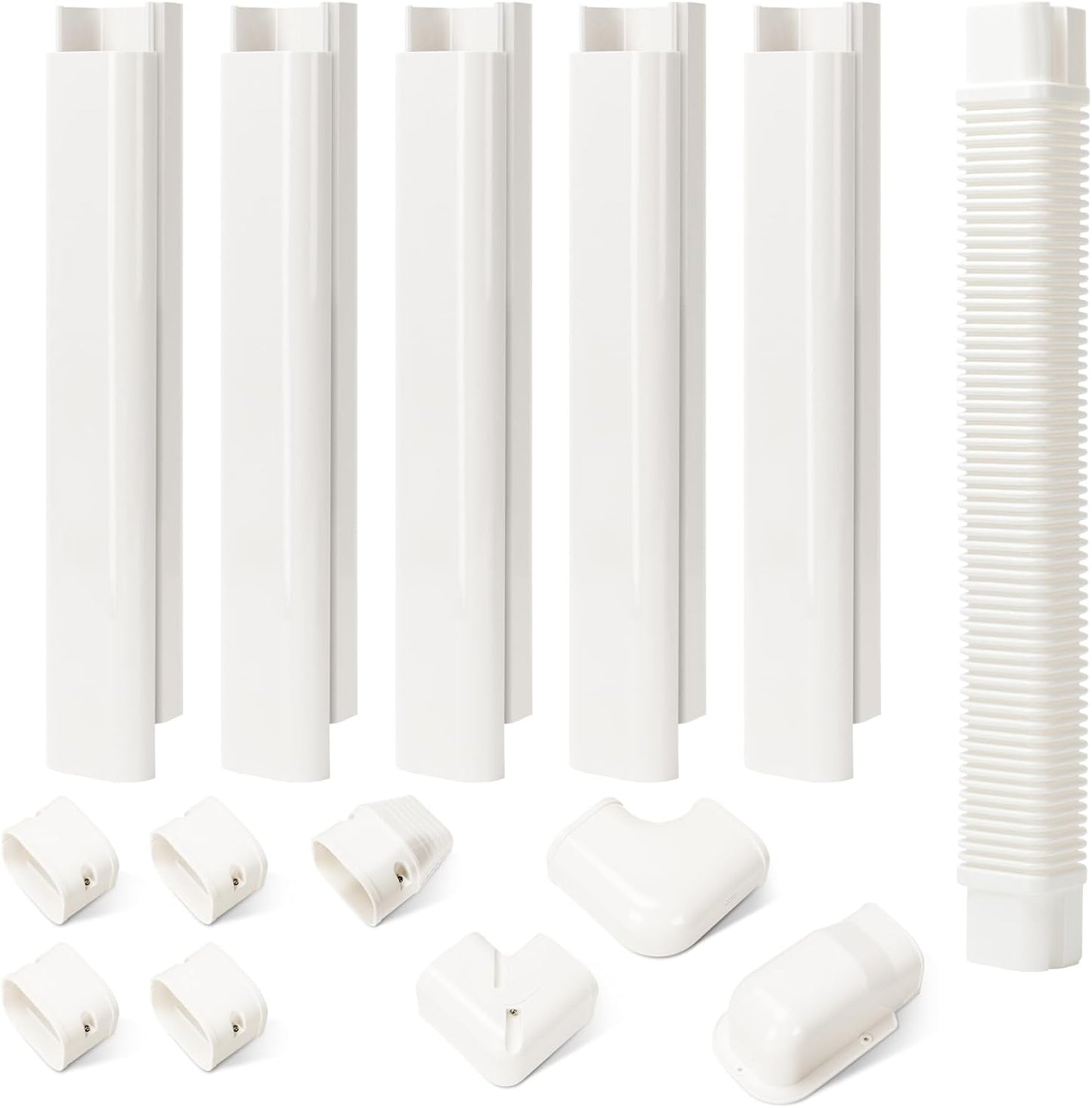 HOXHA 3 Mini Split Line Cover Kit - Conceal & Protect AC Tubing