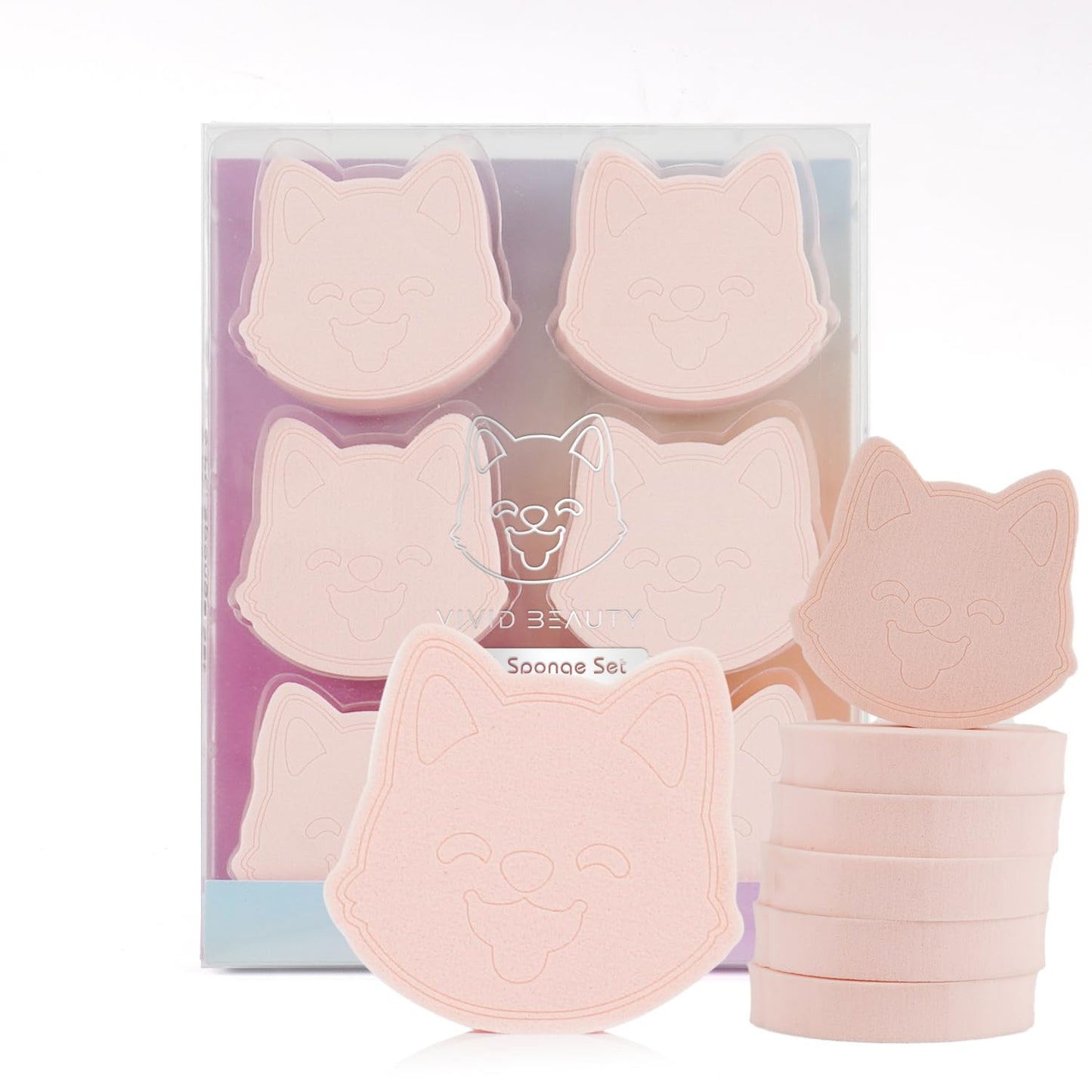 Adorable Pink Makeup Sponge Set - Easy Blend for Flawless Beauty