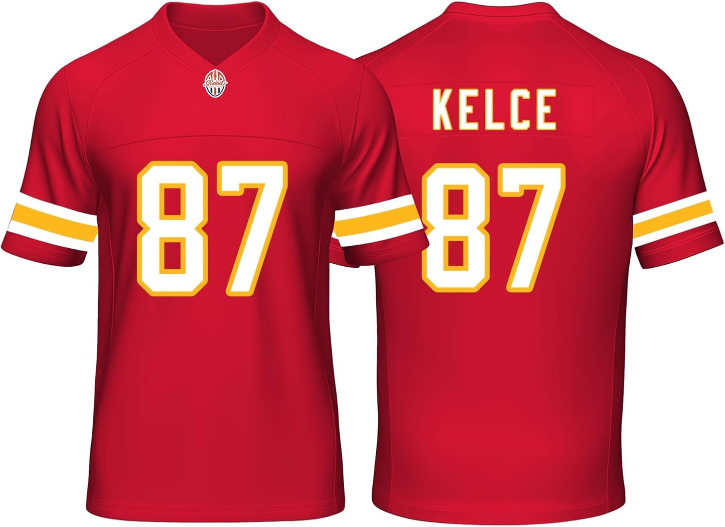 Custom Mens/Youth Football Stitched T-Shirt for Sports Fans