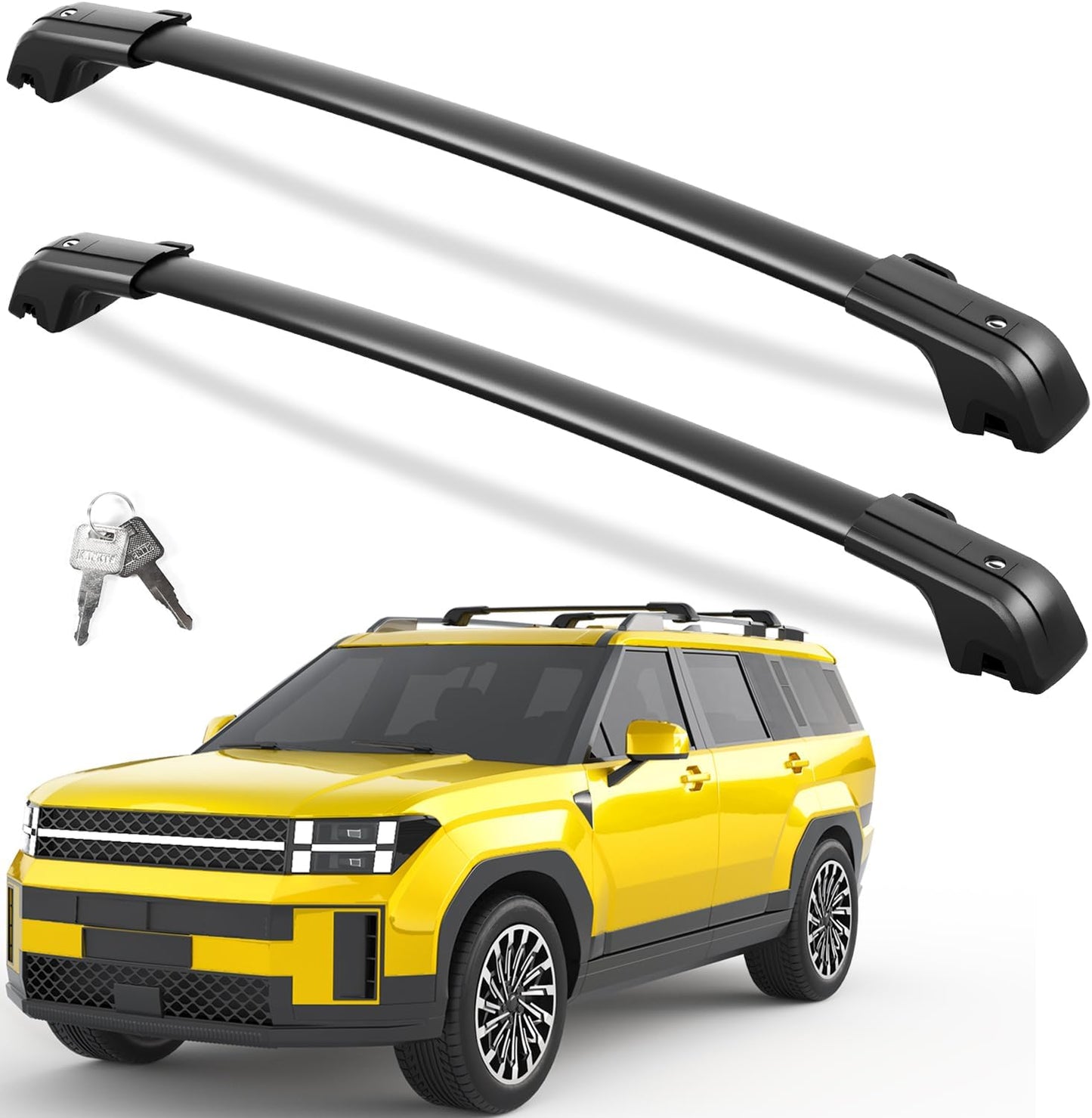260lb Lockable Roof Rack Cross Bars for Hyundai Santa Fe 2024-2026