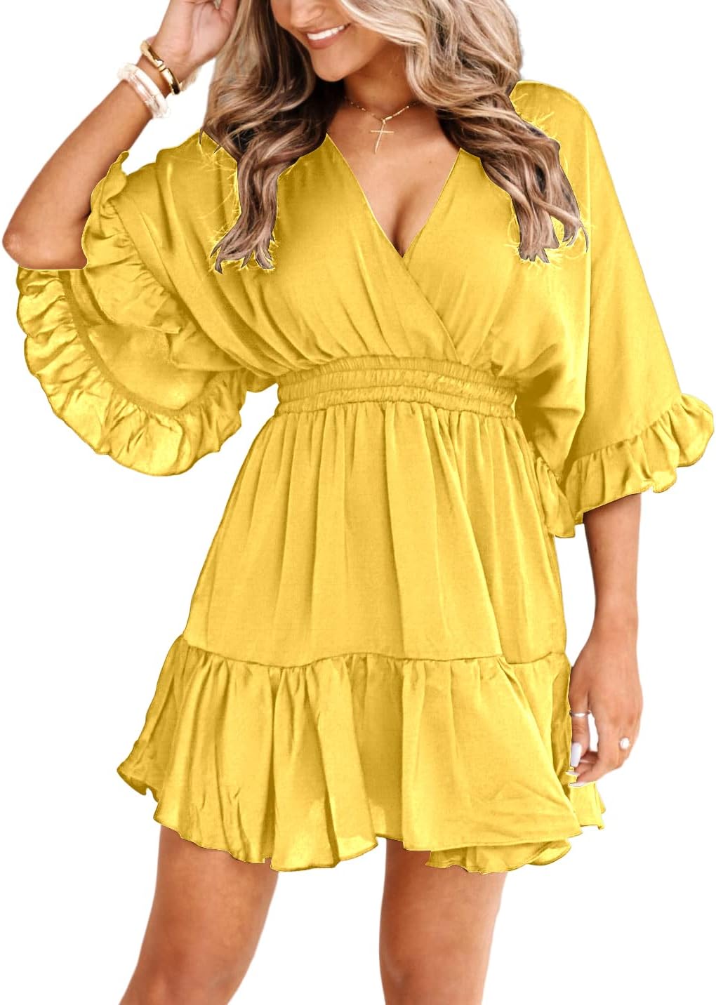 Aoysky Womens V Neck Casual Dresses for Summer Fun and Style