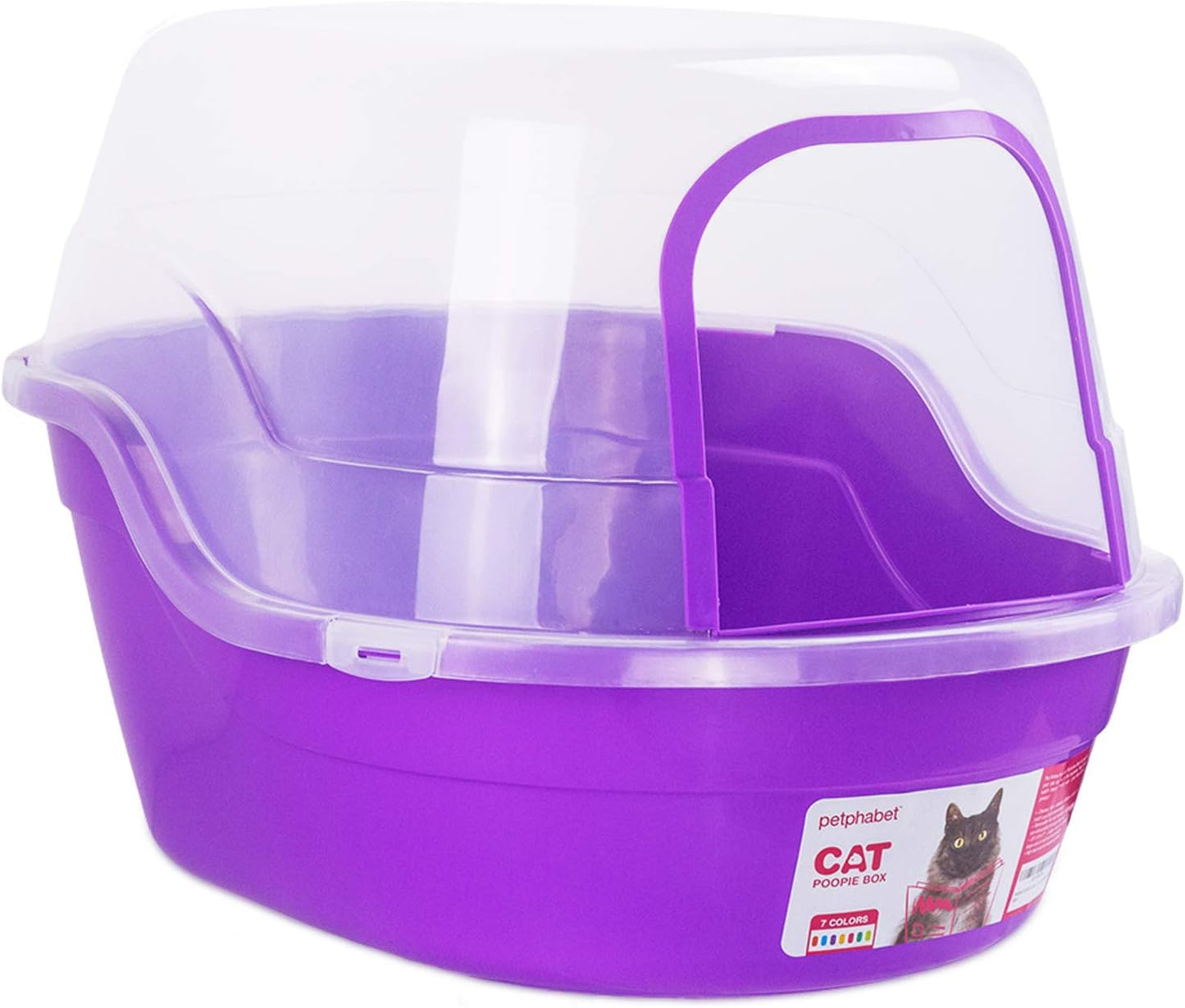 Jumbo Hooded Cat Litter Box for Multiple Cats by Petphabet