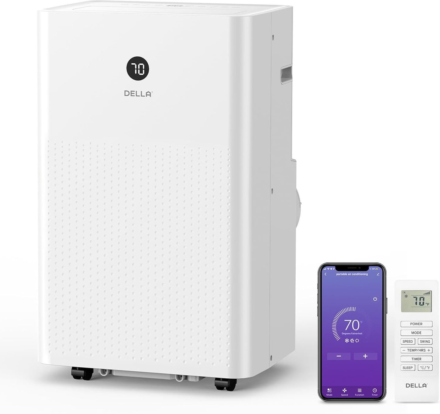 DELLA 14,000 BTU Portable Air Conditioner for Efficient Cooling
