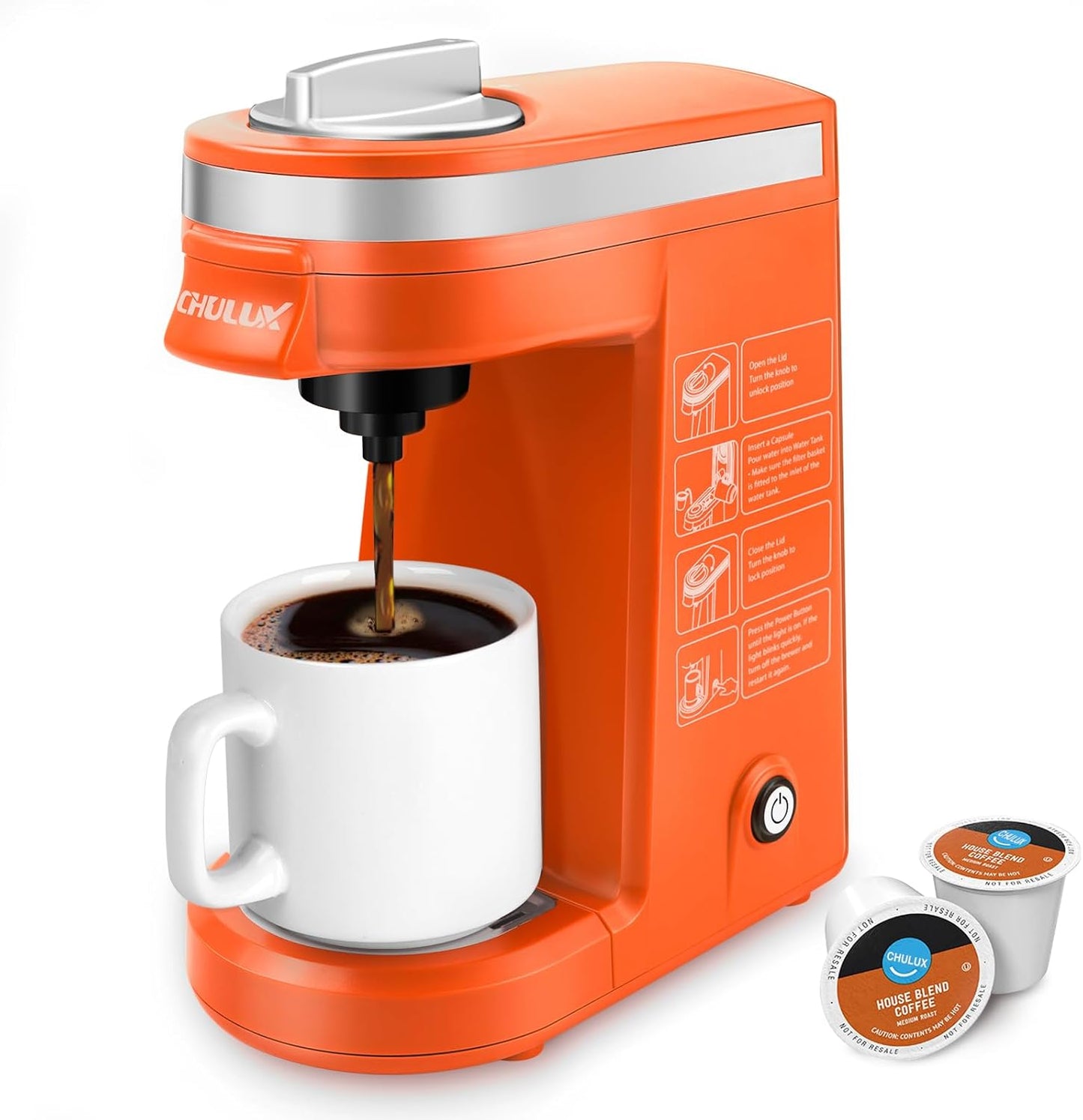 CHULUX Mini Coffee Maker: One Cup Americano in Style!