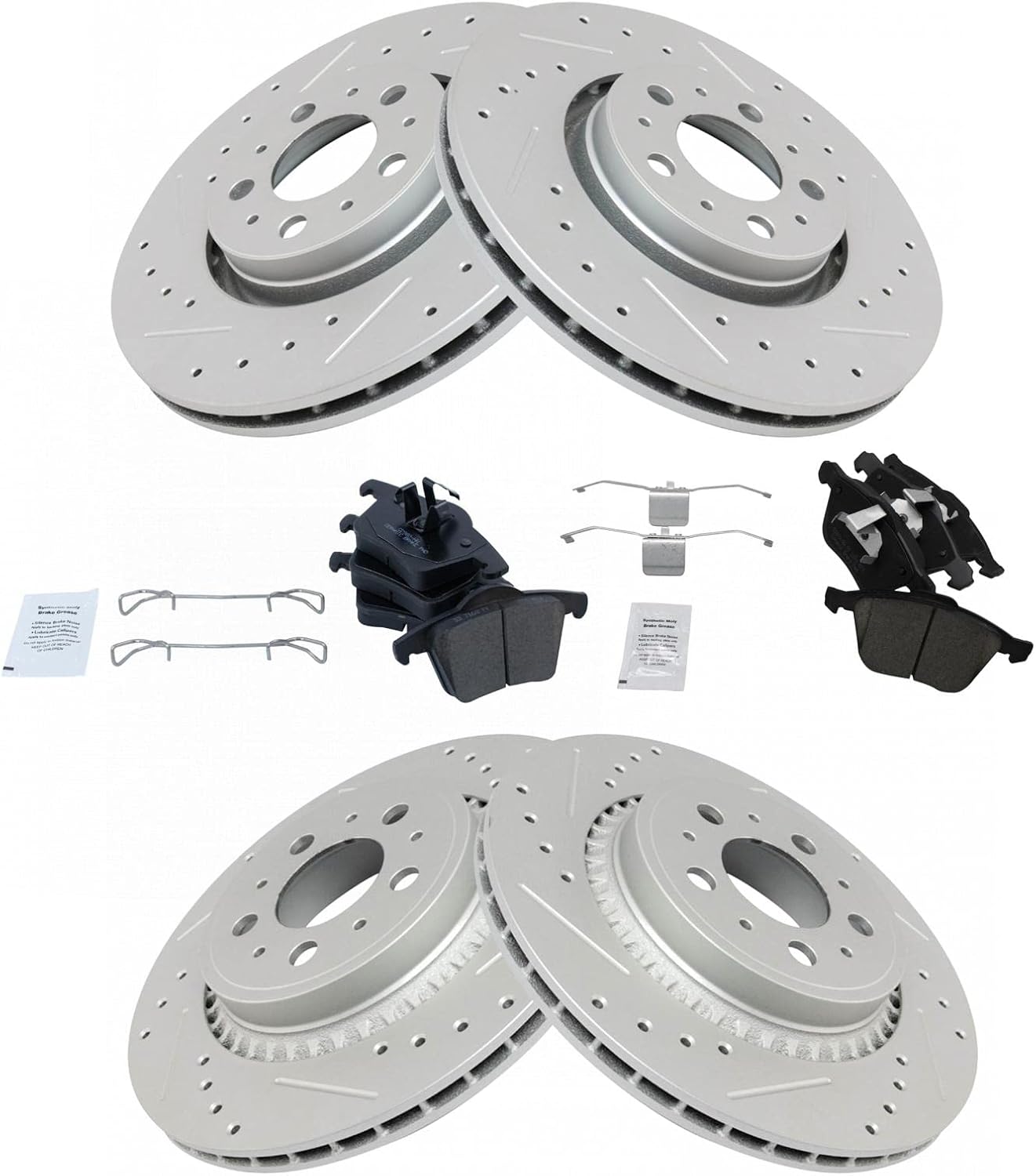TRQ Performance Brake Pad & Rotor Kit for 2003-2014 Volvo XC90