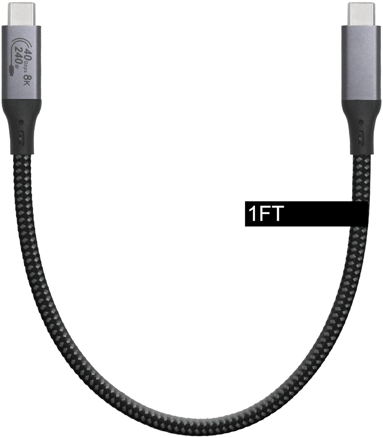 VEBNER 1ft USB4 Cable - 8K Display, 40Gbps Data, 240W Charge!