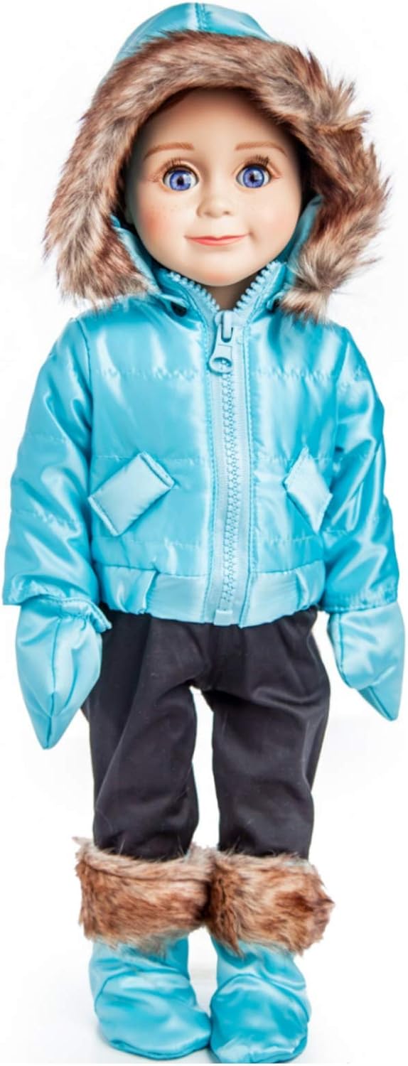 18 Inch Doll Blue Ski Wear Set for American Girl Dolls