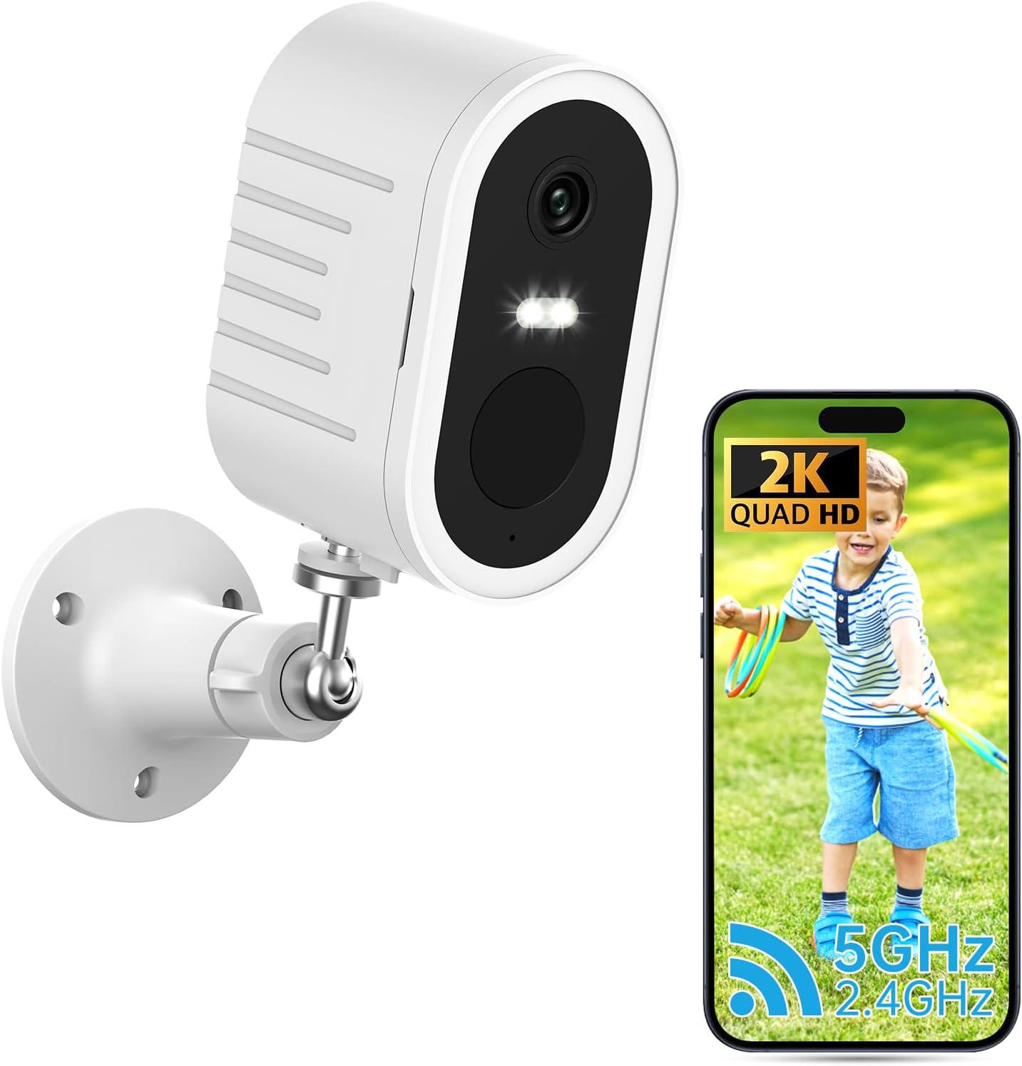 Security Cameras Wireless Outdoor with 2K Color Night Vision