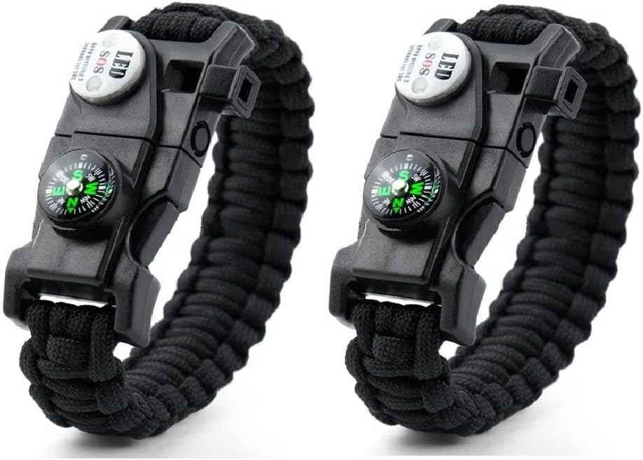 GALAXYLENSE 21-in-1 Survival Bracelet: Ultimate Outdoor Tool