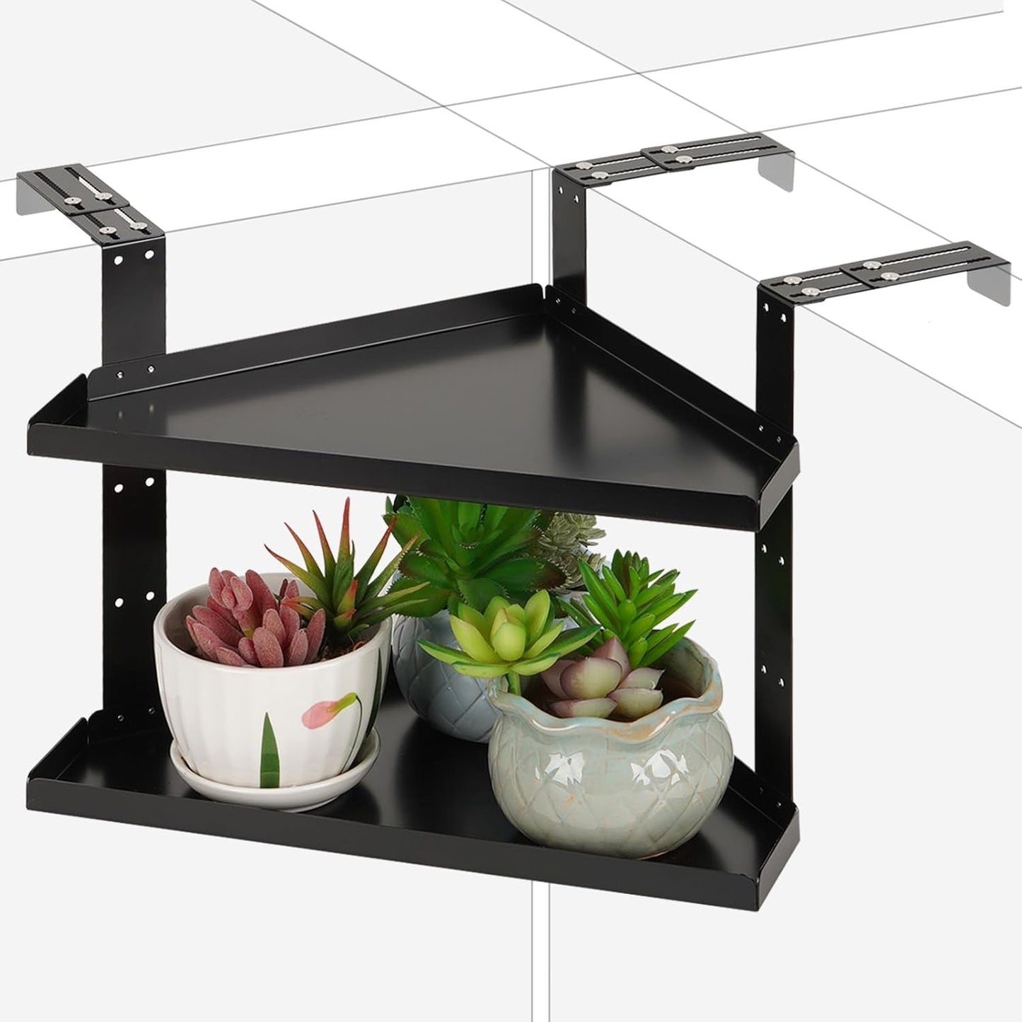 Height Adjustable Office Cubicle Shelf for Efficient Storage