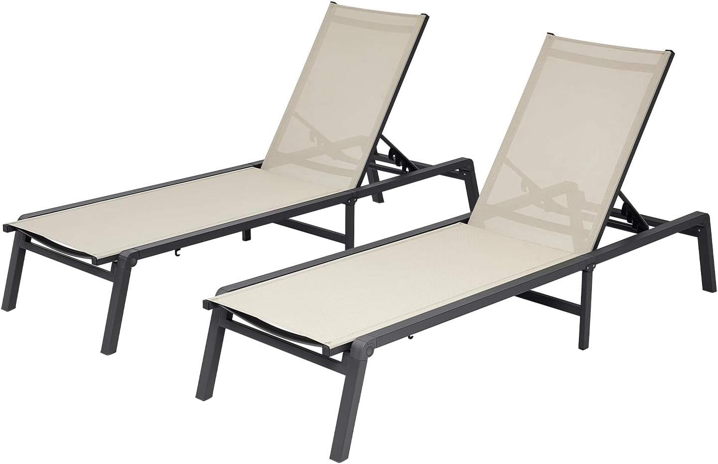 VEVOR Outdoor Chaise Lounge Chair Set of 2 for Relaxation