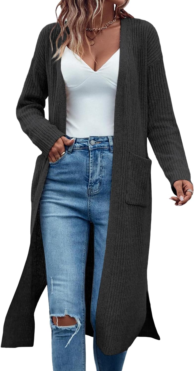 Danedvi Long Cardigan Sweaters for Women with Pockets