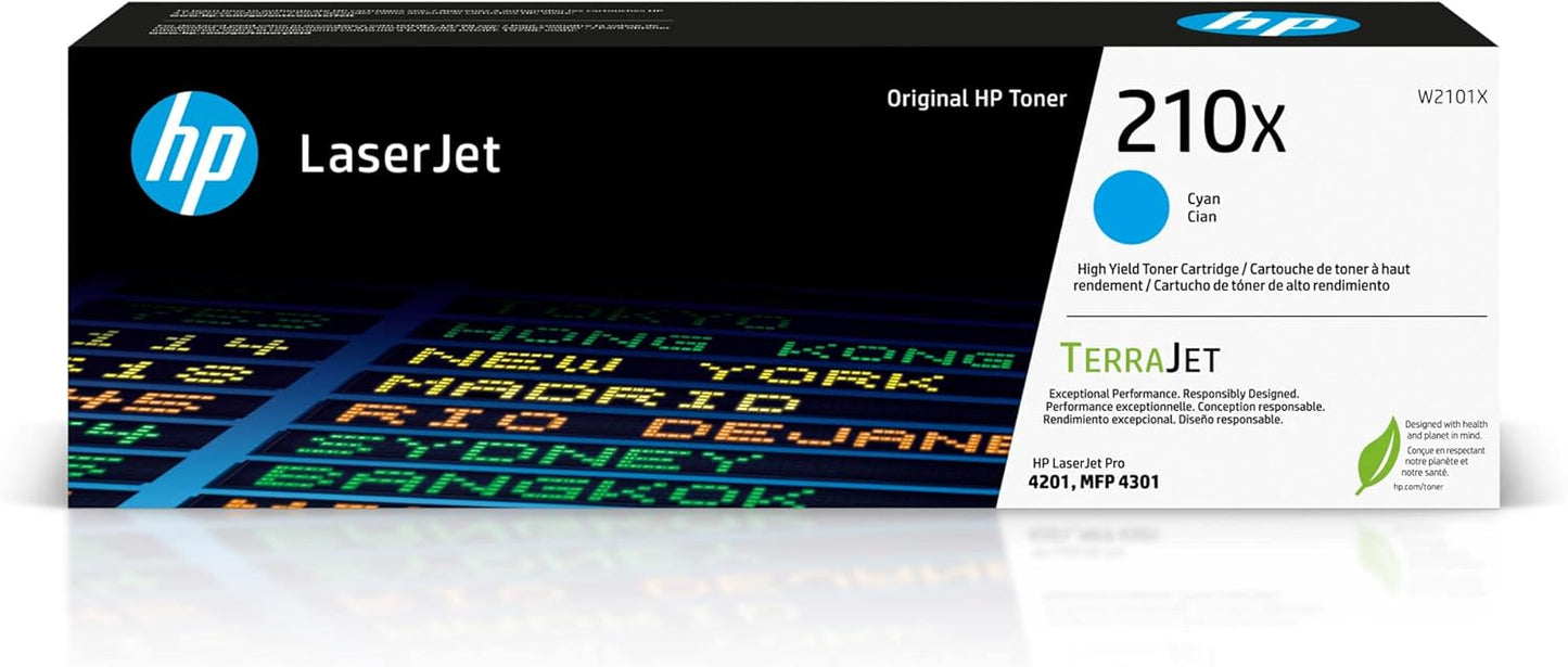 HP 210X Cyan High-Yield Toner Cartridge for Color LaserJet Pro