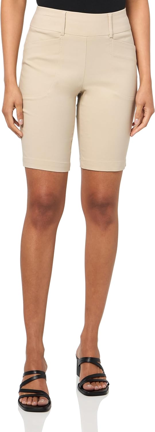 PGA TOUR Womens 9.5 Pull-on Golf Shorts with Tummy Control