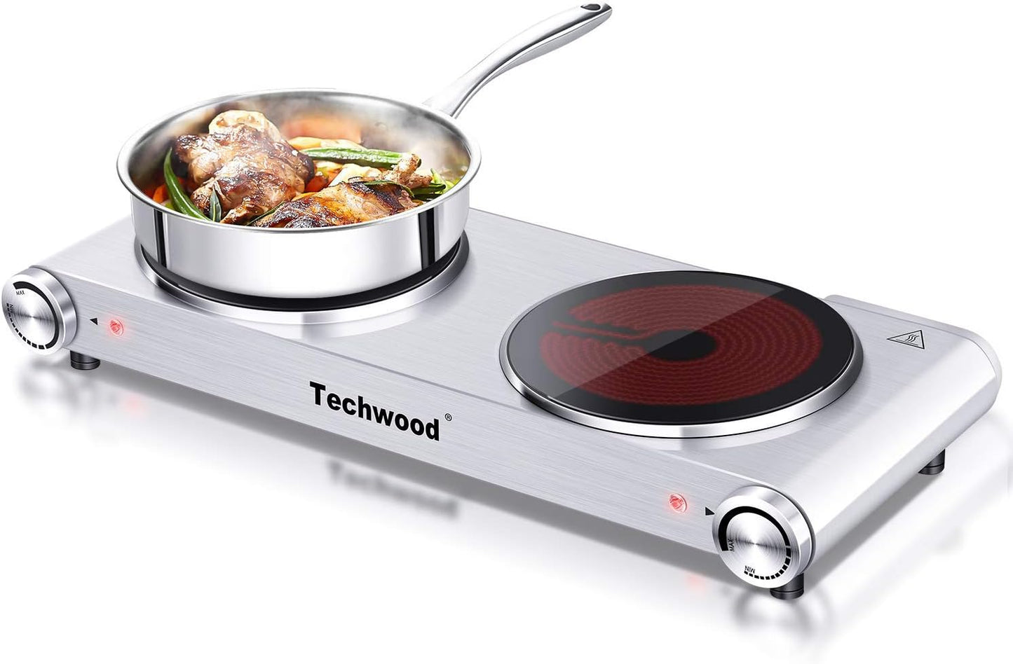 Techwood 1800W Dual Electric Stoves for Versatile Cooking Needs