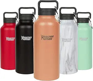Stainless Steel Water Bottle - Double Walled Insulated Thermos 32 oz