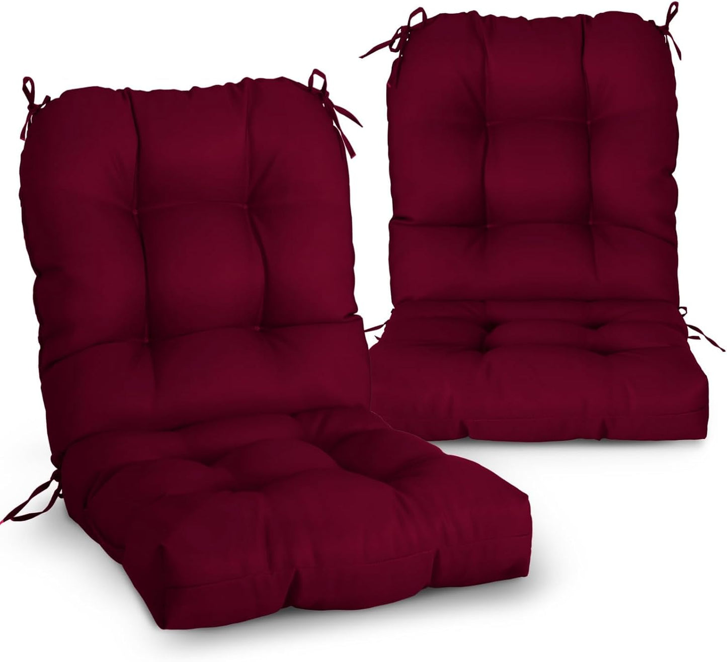 EAGLE PEAK Tufted Outdoor Indoor Chair Cushions Set of 2