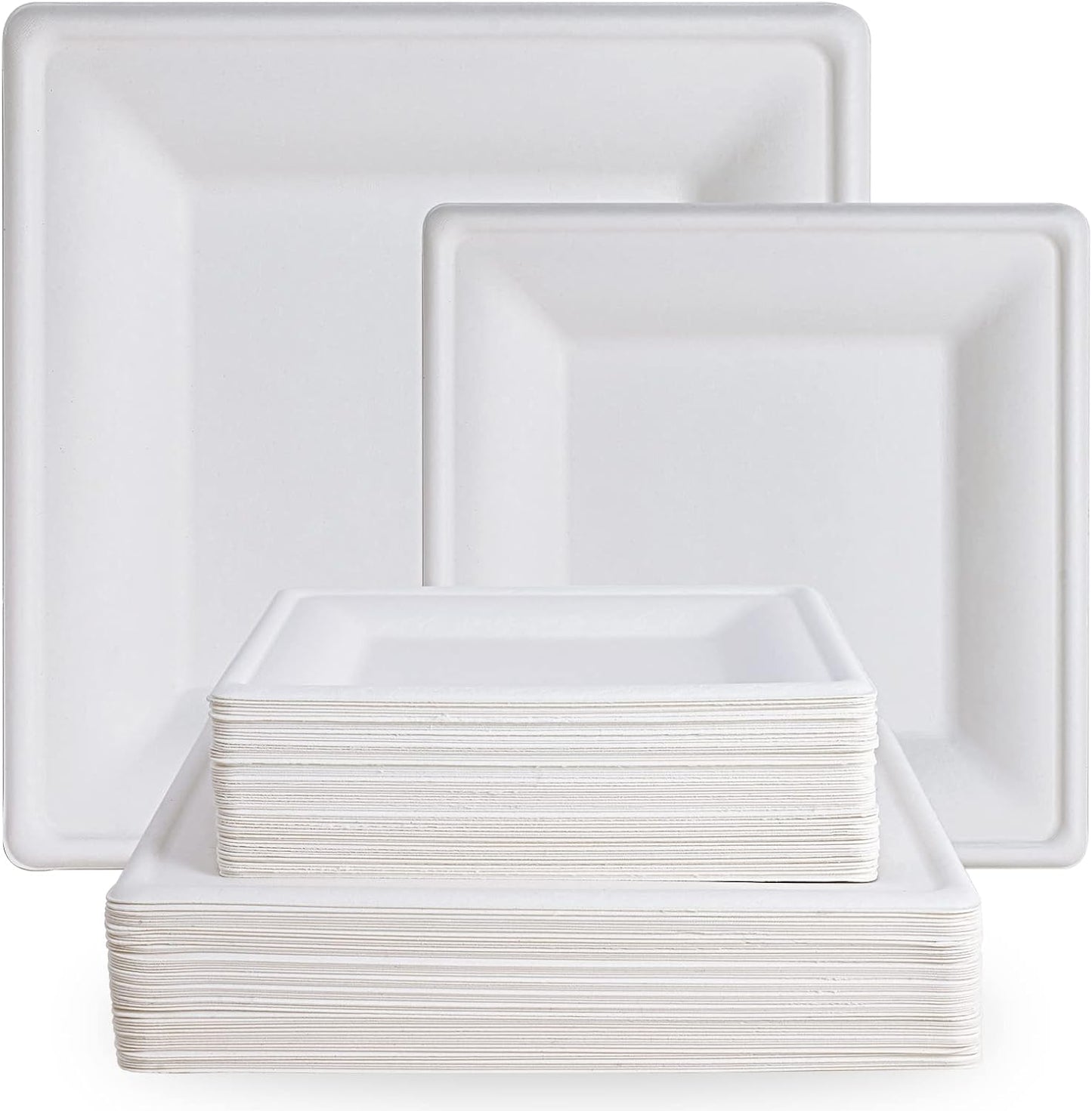 Compostable Paper Plates 120 Pack for Eco-Friendly Parties