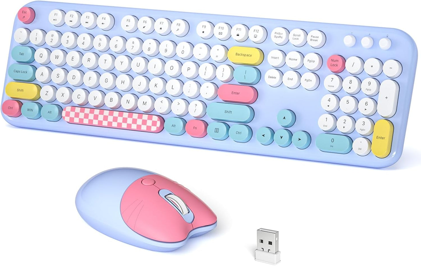 Wireless Keyboard and Mouse Combo for Retro Typewriter Lovers
