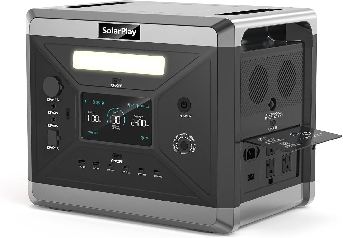 Supercharge Your Adventures with SolarPlay 2400W Power Station!