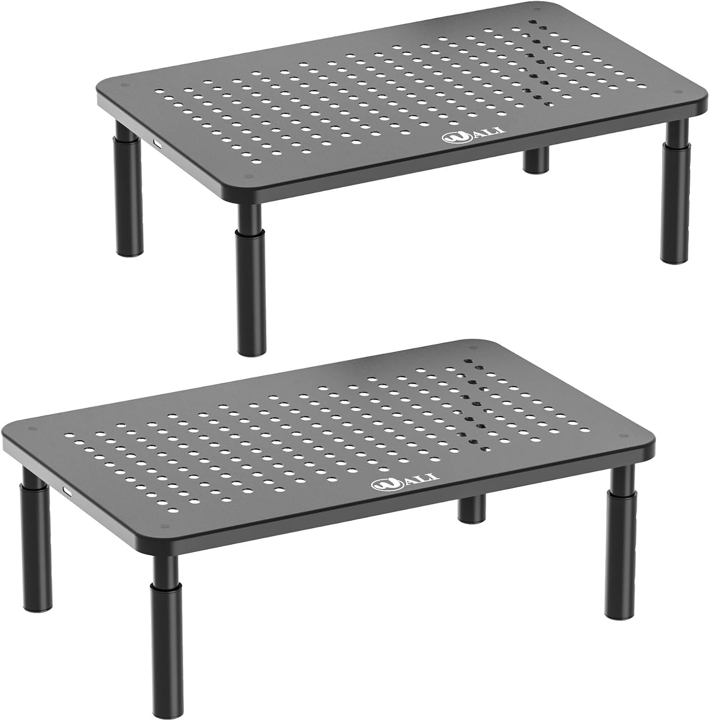 WALI Dual Monitor Stand with Adjustable Height for Improved Workspace Efficiency