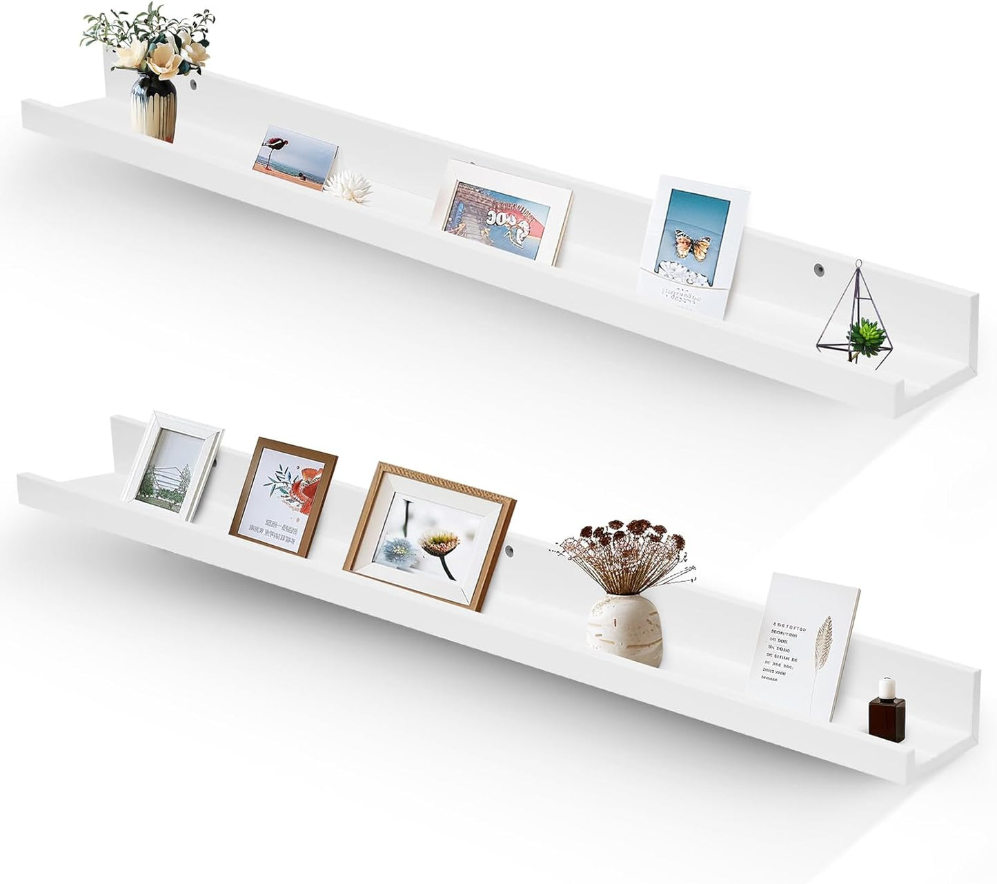 Muzilife 45.3in Large Floating Wall Ledge Shelves for Home