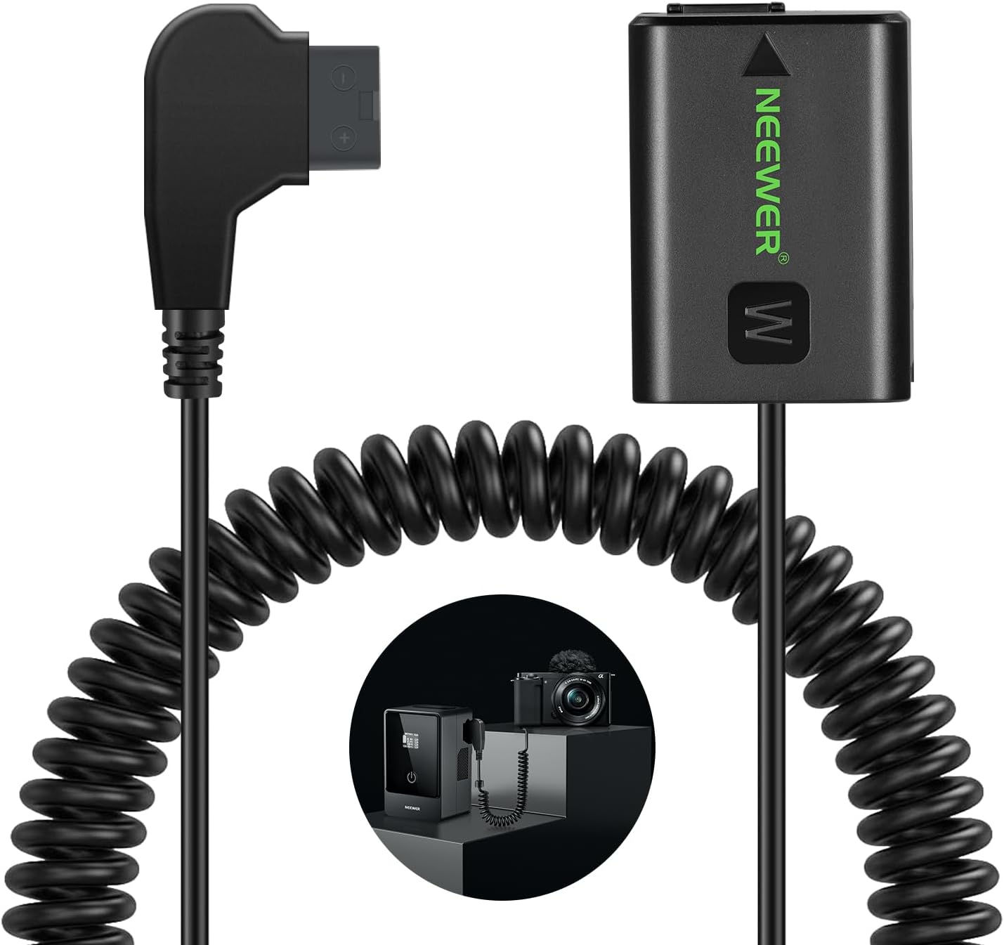 NEEWER D Tap to NP-FW50 Dummy Battery for Sony Cameras
