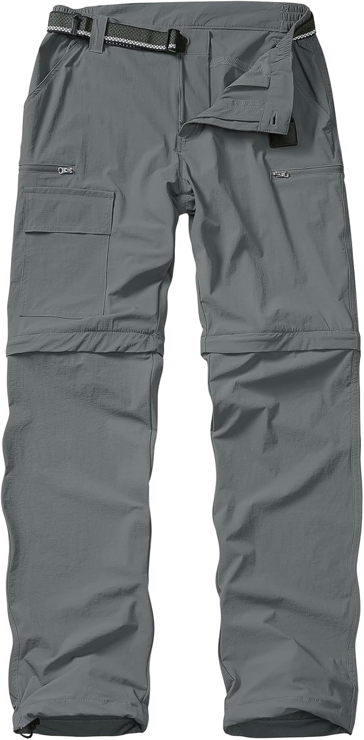 Mens Hiking Pants Convertible Quick Dry for Outdoor Adventures