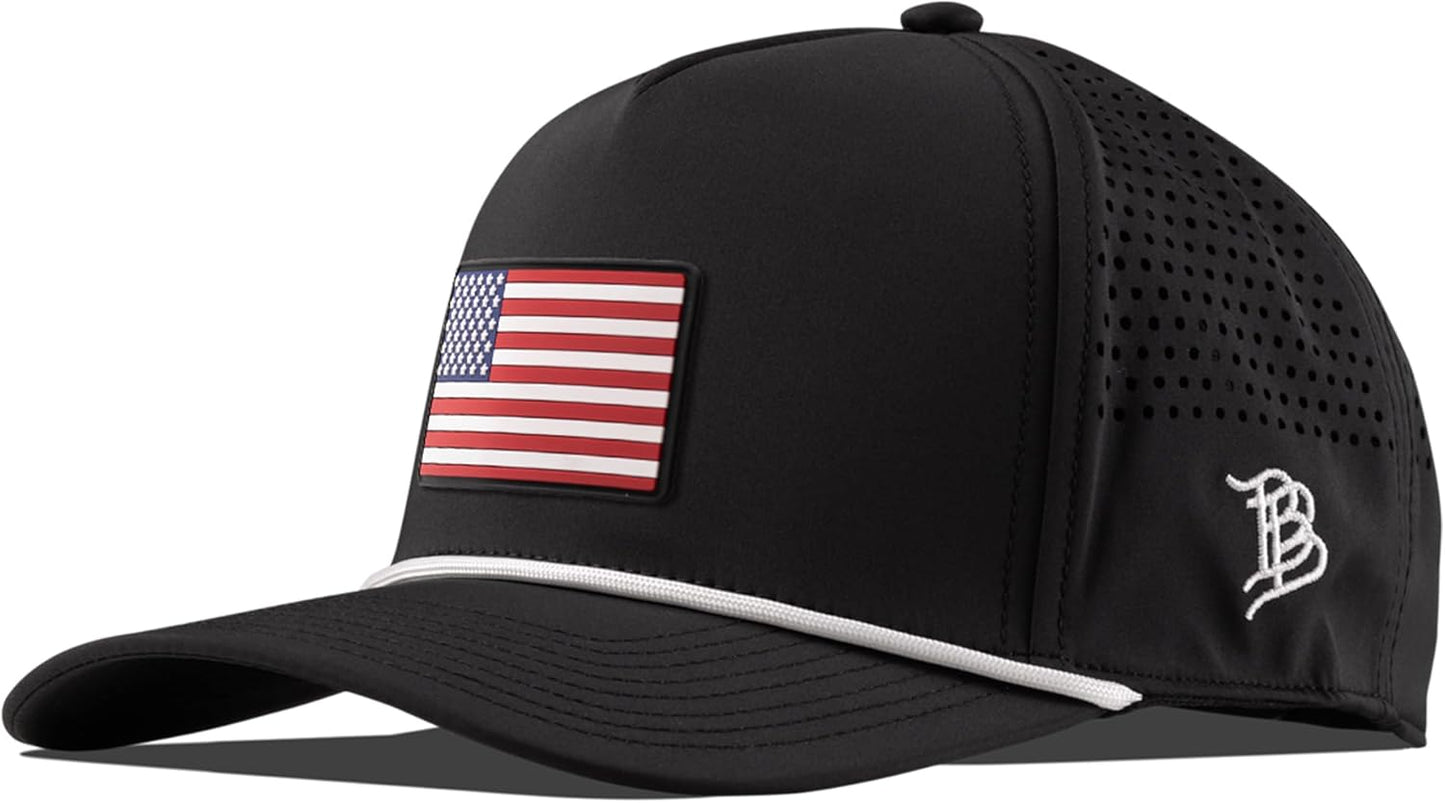 Old Glory PVC Curved 5 Panel Rope Hat for All Activities