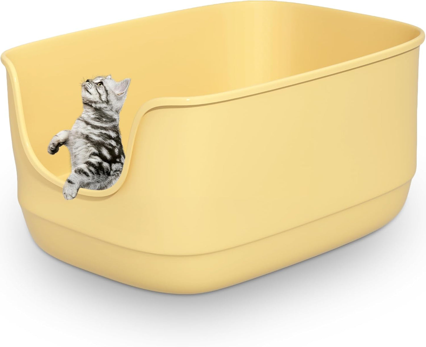 Gefryco Large Cat Litter Box with High Sides for Multiple Cats