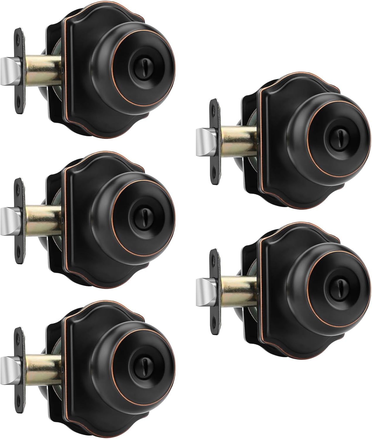 Haidms Oil Rubbed Bronze Door Knobs for Privacy and Security