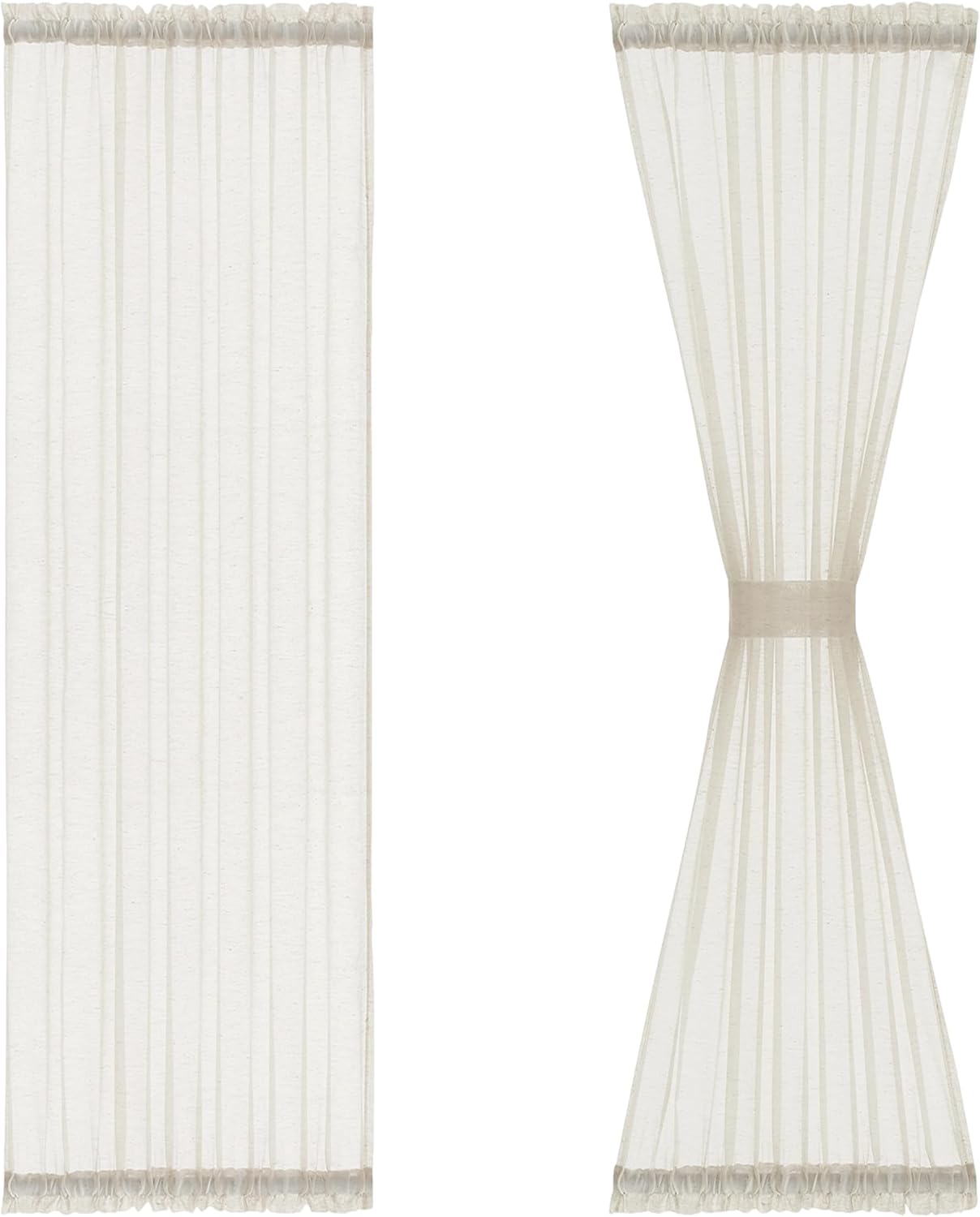 Privacy Sheer Linen Door Panels