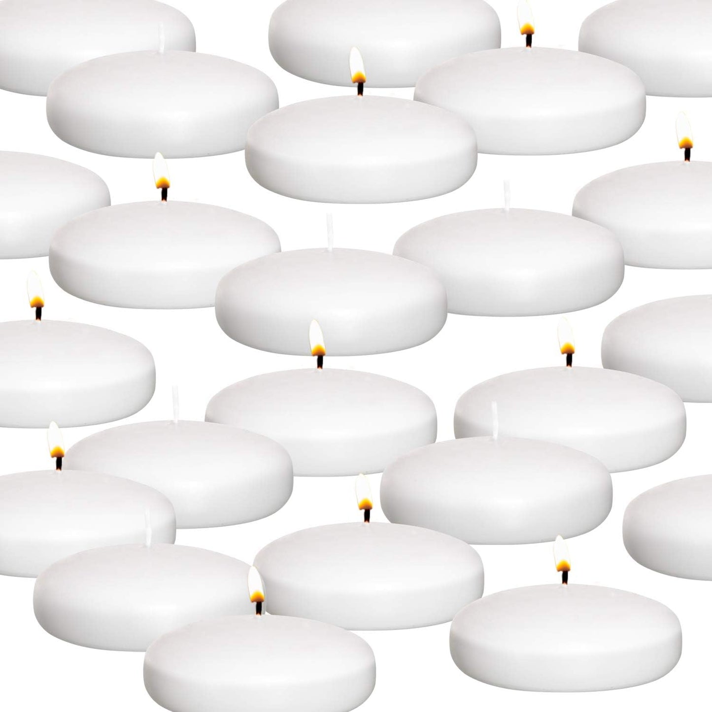 Premium 3-Inch White Floating Candles for Events and Decor