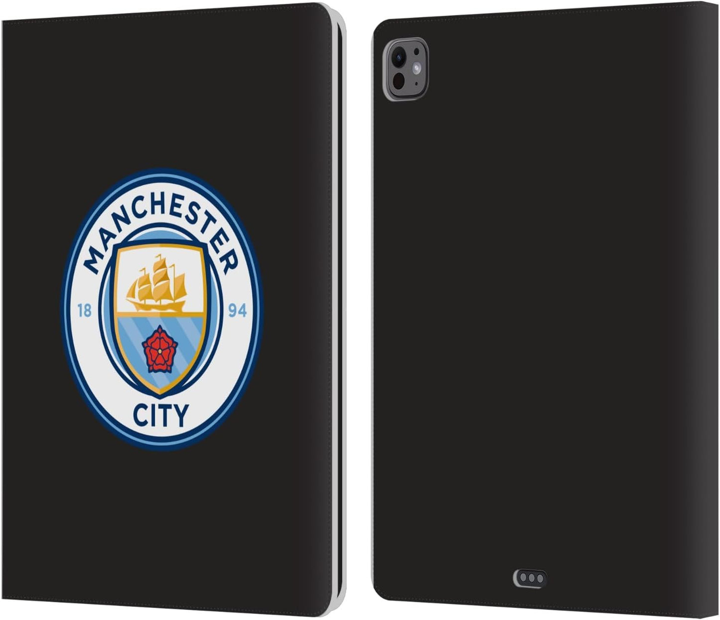 Manchester City FC Black Leather Wallet Case for iPad Pro 13 M4