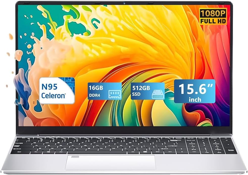 DUNHOO 15.6 Gaming Laptop, 12th Gen N95 Processor, 16GB 512GB SSD - Max Performance!