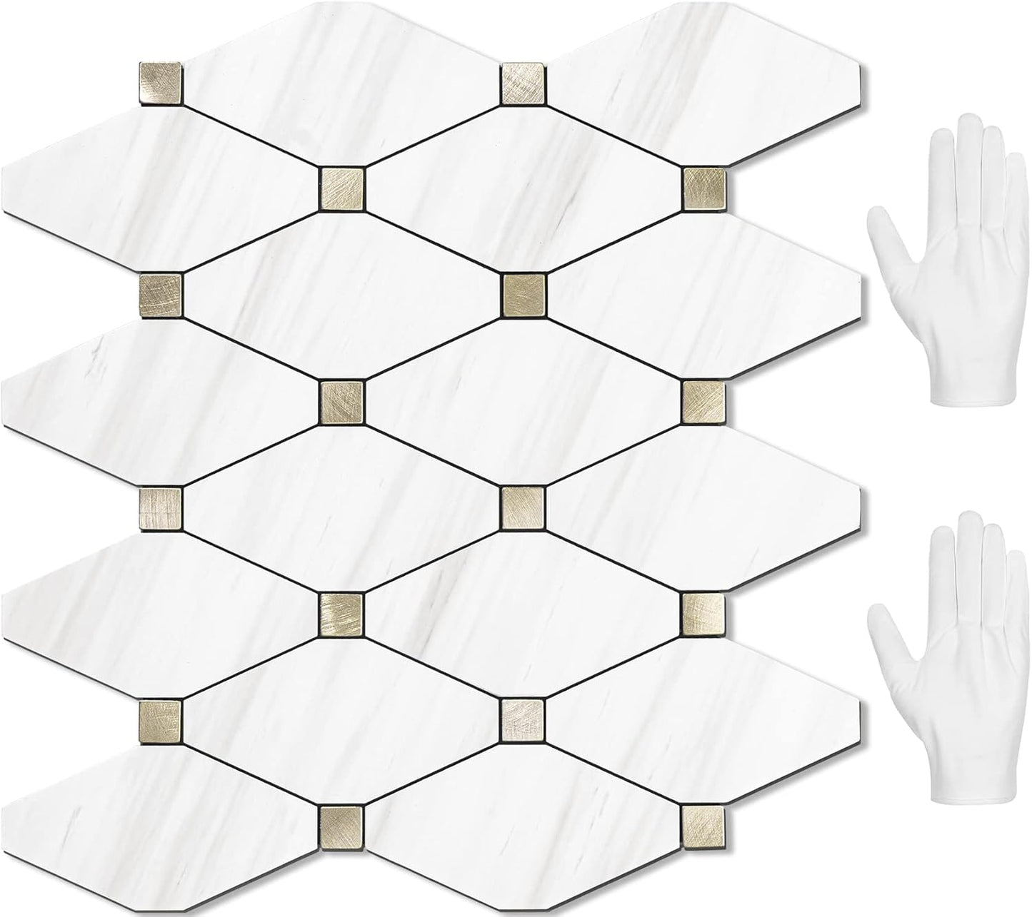 Peel and Stick Dolomite Mosaic Tile for Modern Kitchen Backsplash