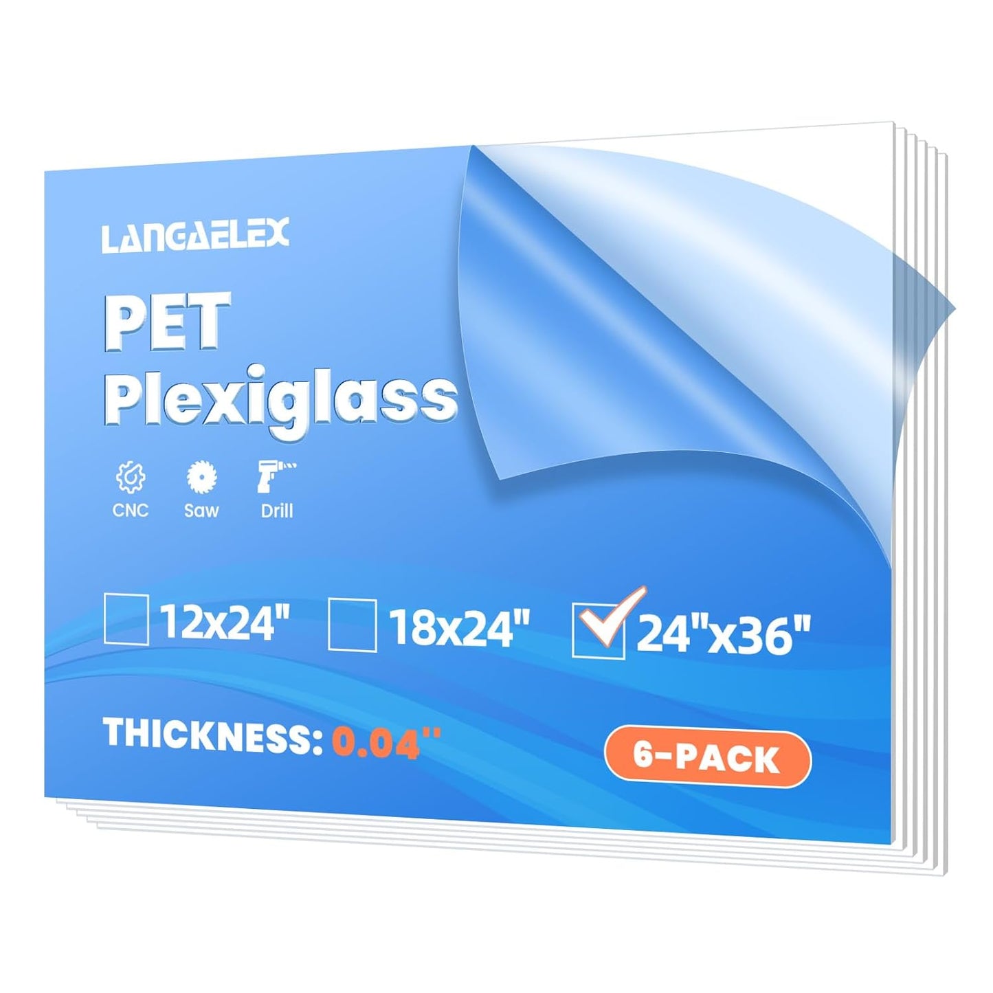 6 Pack of Clear Plastic Sheets for DIY and Crafts Projects