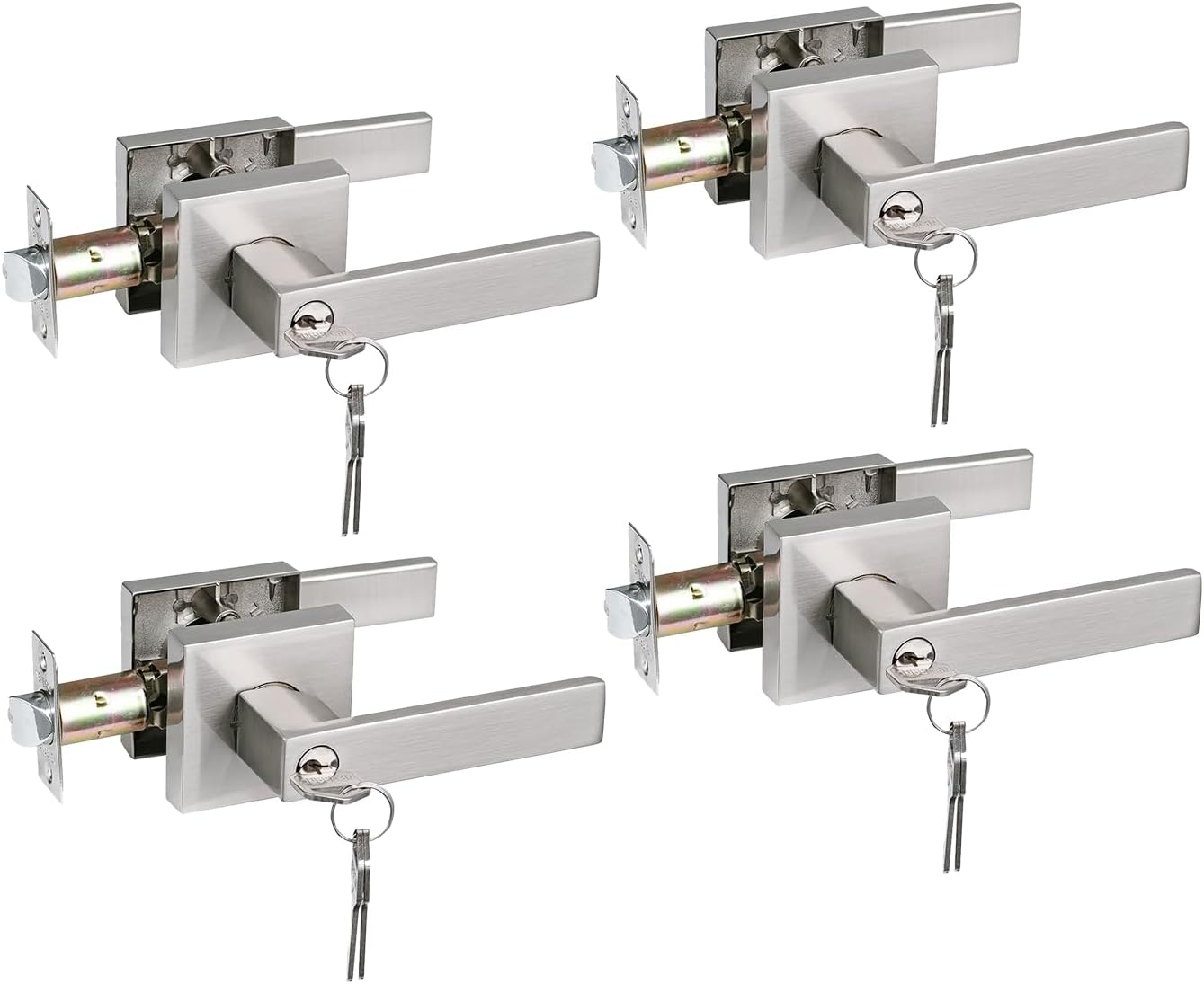 NEWBANG Keyed Entry Lever Lock for Exterior Doors - Heavy Duty