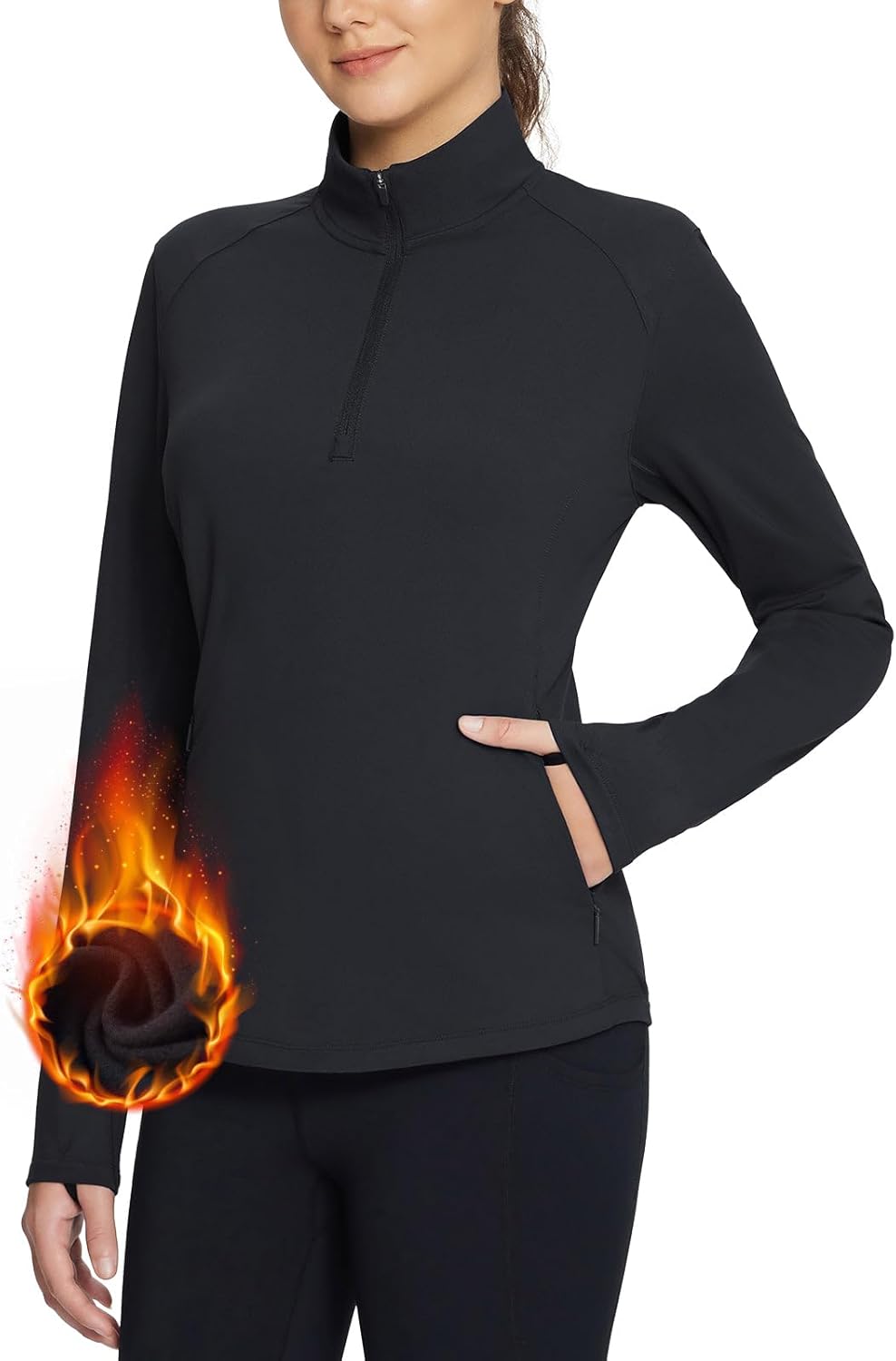 BALEAF Women's Water-Resistant Fleece Pullover - Warm & Stylish