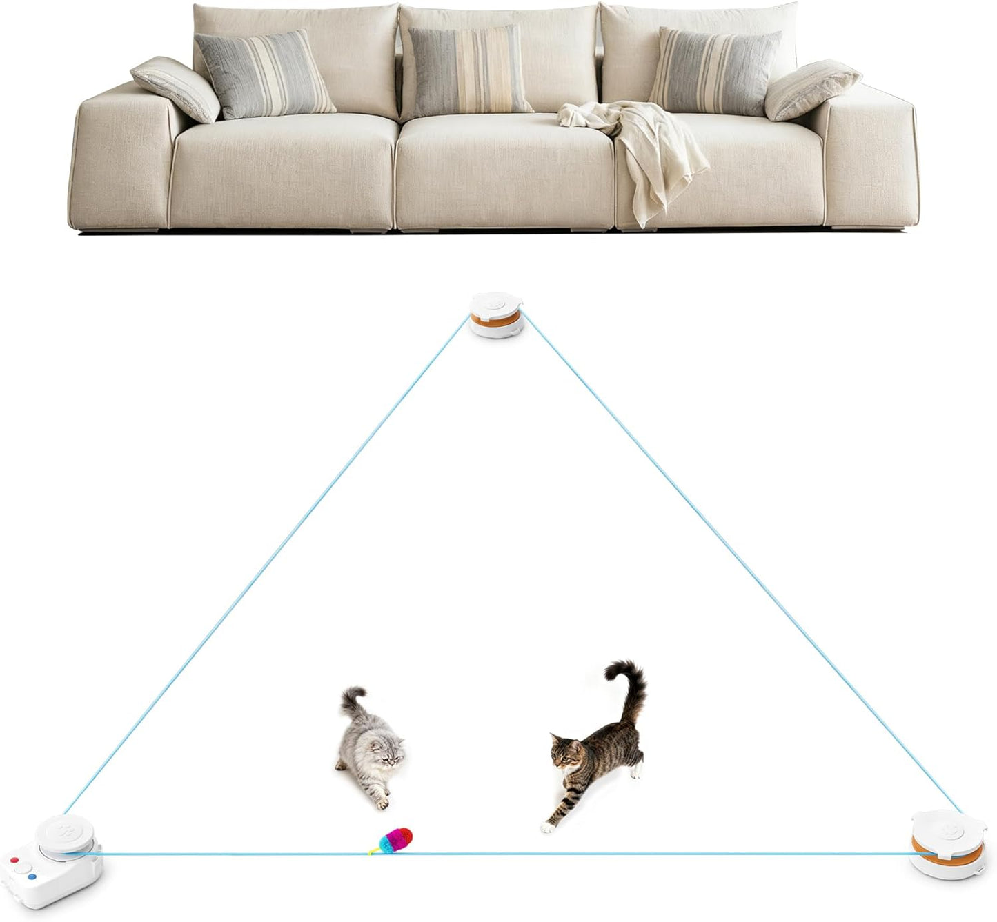 Interactive Cat Toy for Indoor Cats by metiya - Fun & Safe