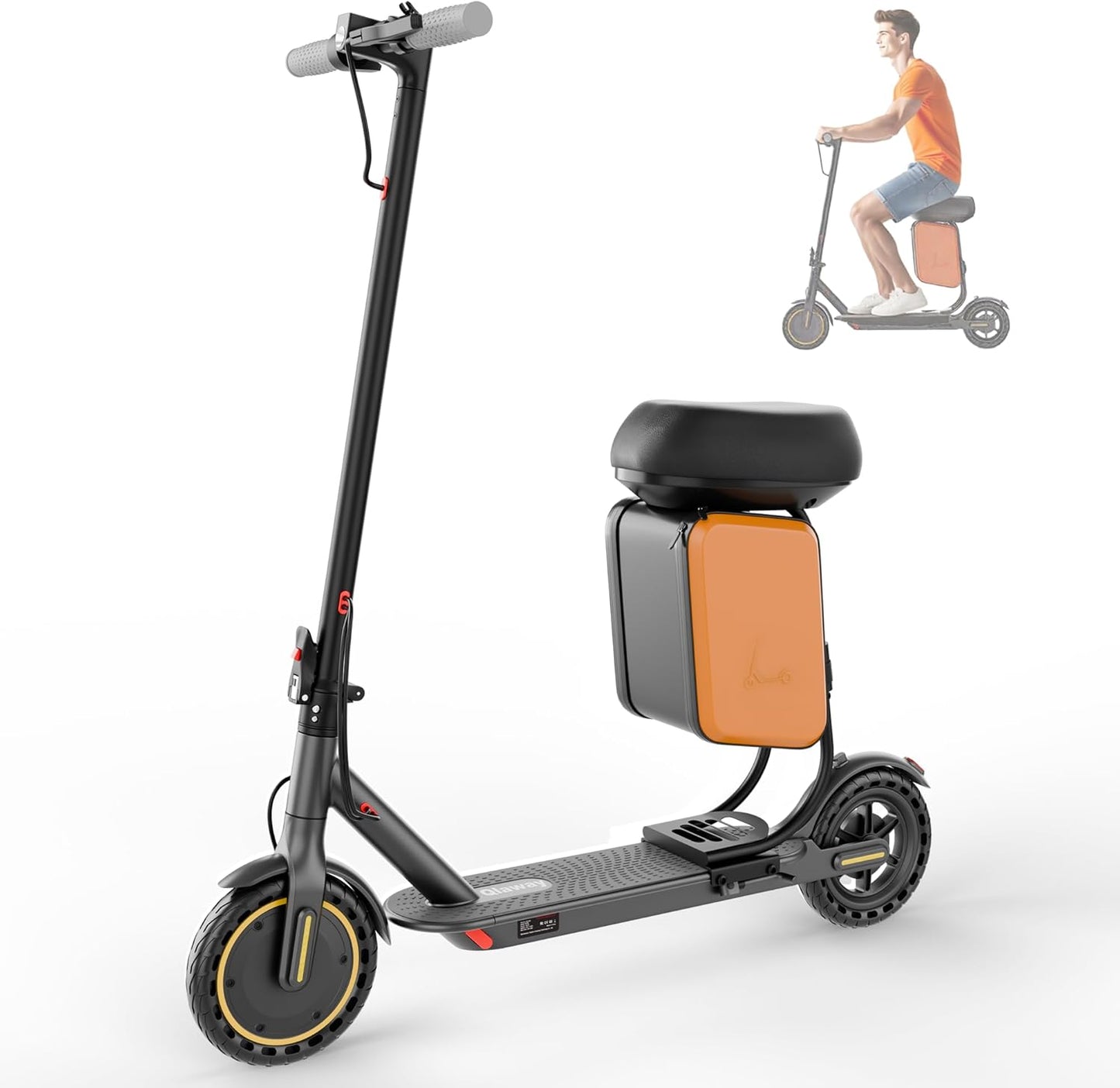 Electric Scooter with Powerful Motor and Solid Tires for Commuting