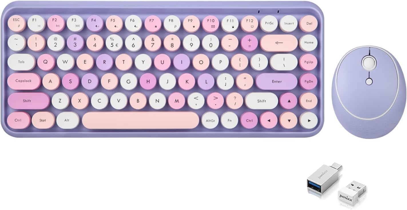 Perixx PERIDUO-713PP Wireless Mini Keyboard and Mouse Combo