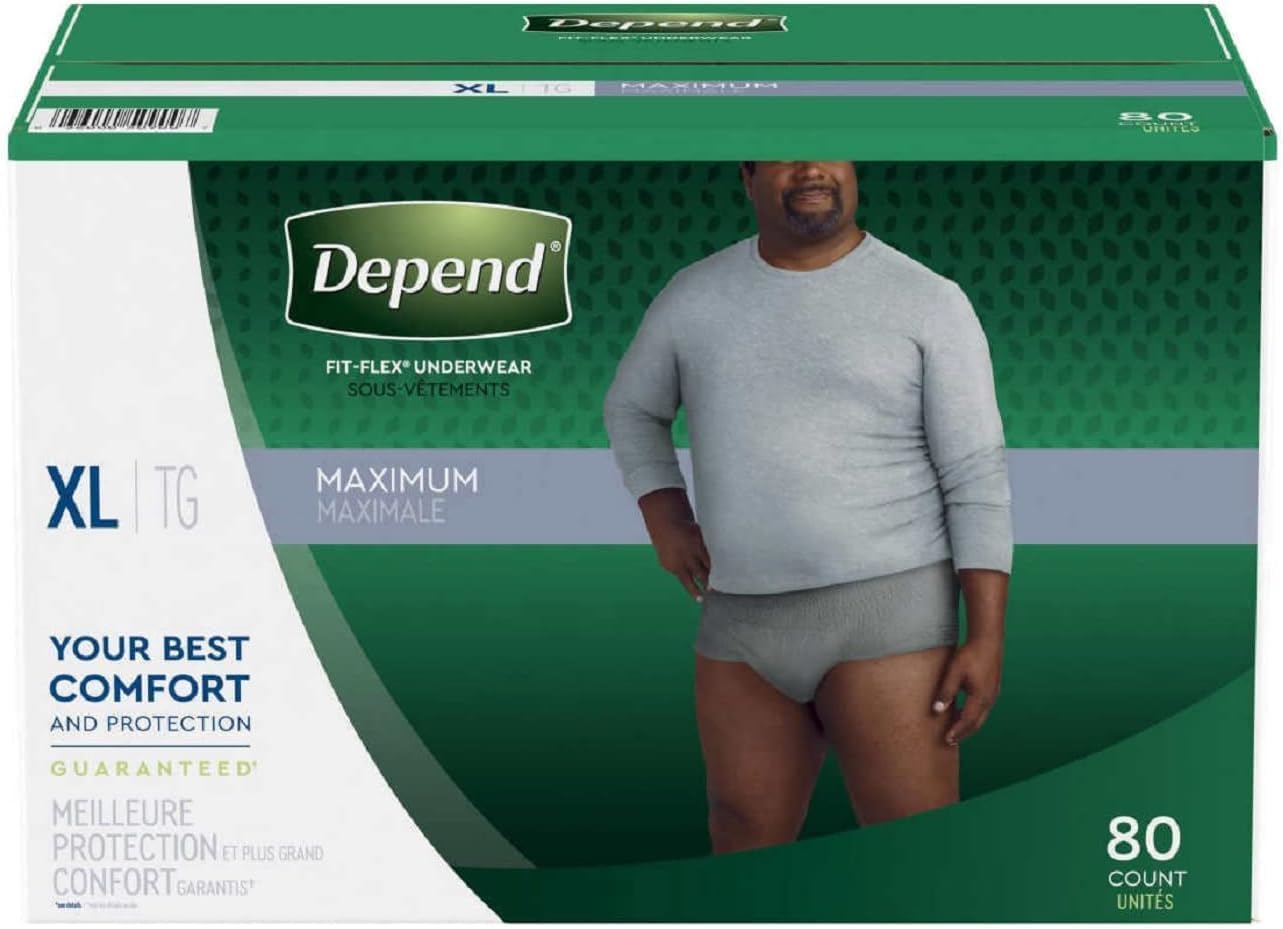 Depend Fit-Flex Underwear: Maximum Absorbency, Dryshield Technology