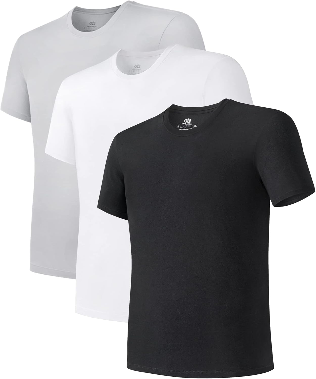 Bamboo Rayon Moisture-Wicking Crewneck T-Shirts for Men