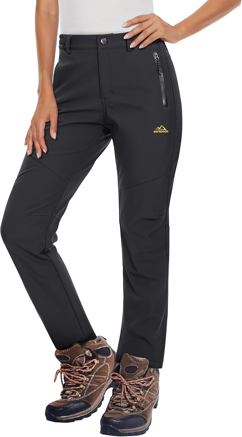 Women's Fleece Lined Waterproof Insulated Snow Ski Pants