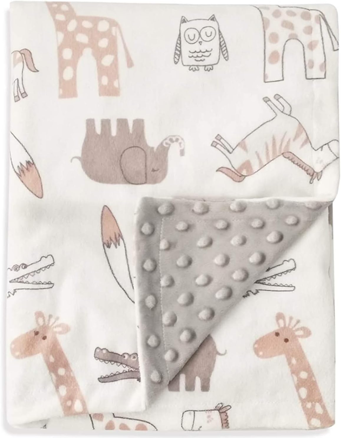 Super Soft BORITAR Baby Blanket: Double Layer Dotted Backing